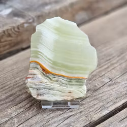 Grön Aragonit polerad skiva #2