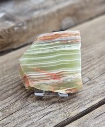 Grön Aragonit polerad skiva #4