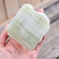 Grön Aragonit polerad skiva #5