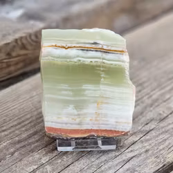 Grön Aragonit polerad skiva #14