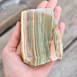 Grön Aragonit polerad skiva #25