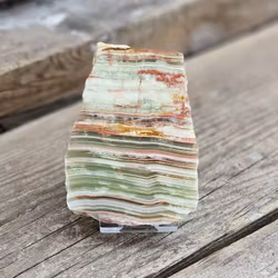 Grön Aragonit polerad skiva #26