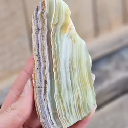 Grön Aragonit polerad skiva #27