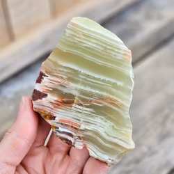 Grön Aragonit polerad skiva #30