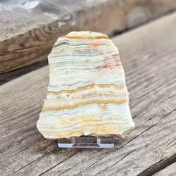 Grön Aragonit polerad skiva #31