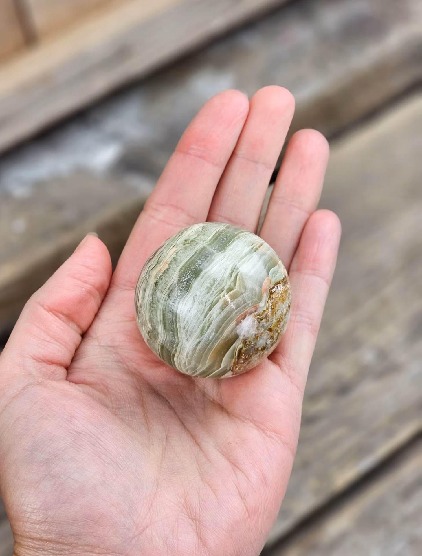 Grön Aragonit klot #21