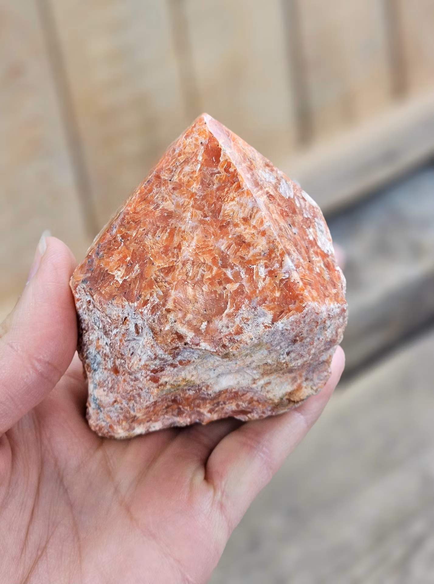 Stående spets, Orange Kalcit (Orkidé Kalcit)