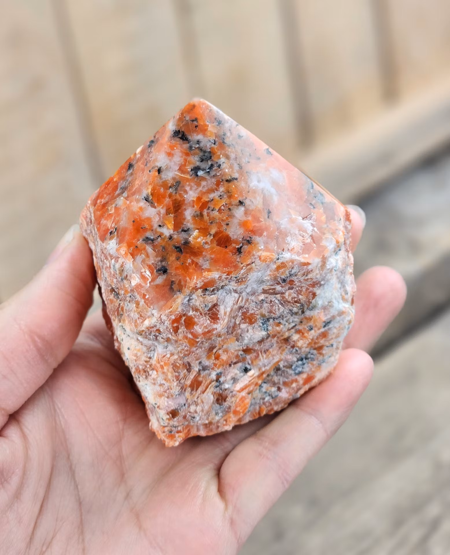 Stående spets, Orange Kalcit (Orkidé Kalcit)