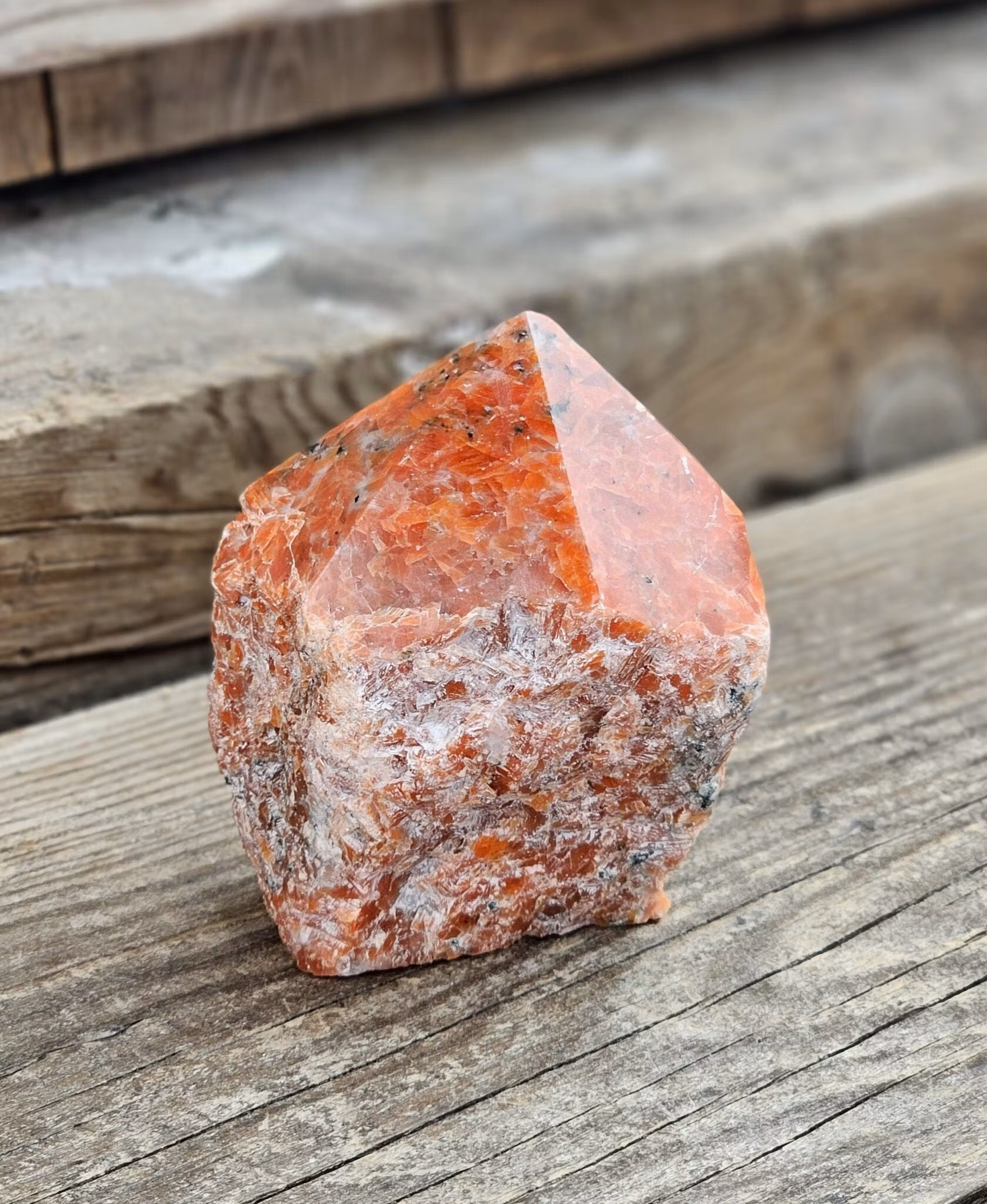 Stående spets, Orange Kalcit (Orkidé Kalcit)