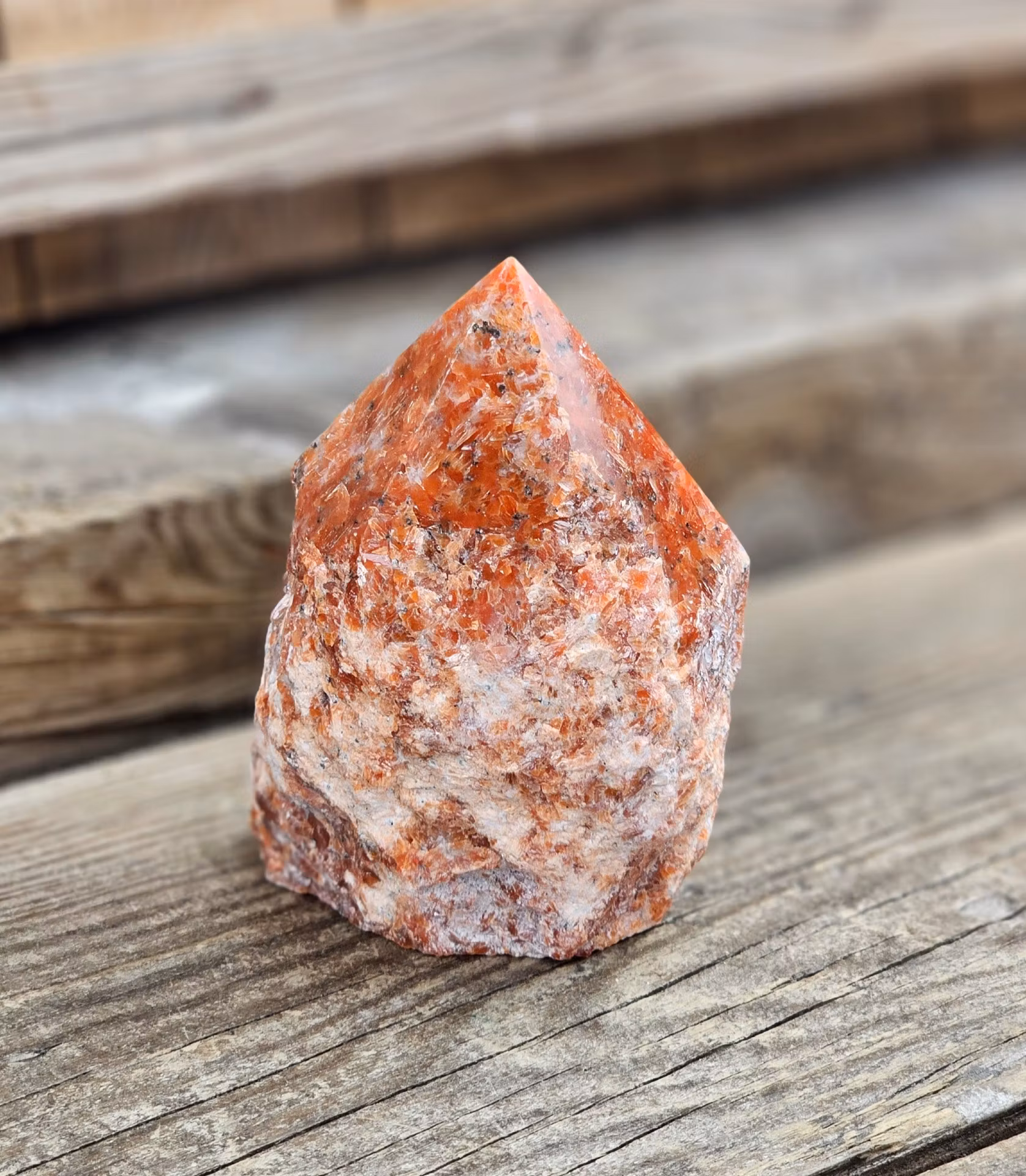 Stående spets, Orange Kalcit (Orkidé Kalcit)