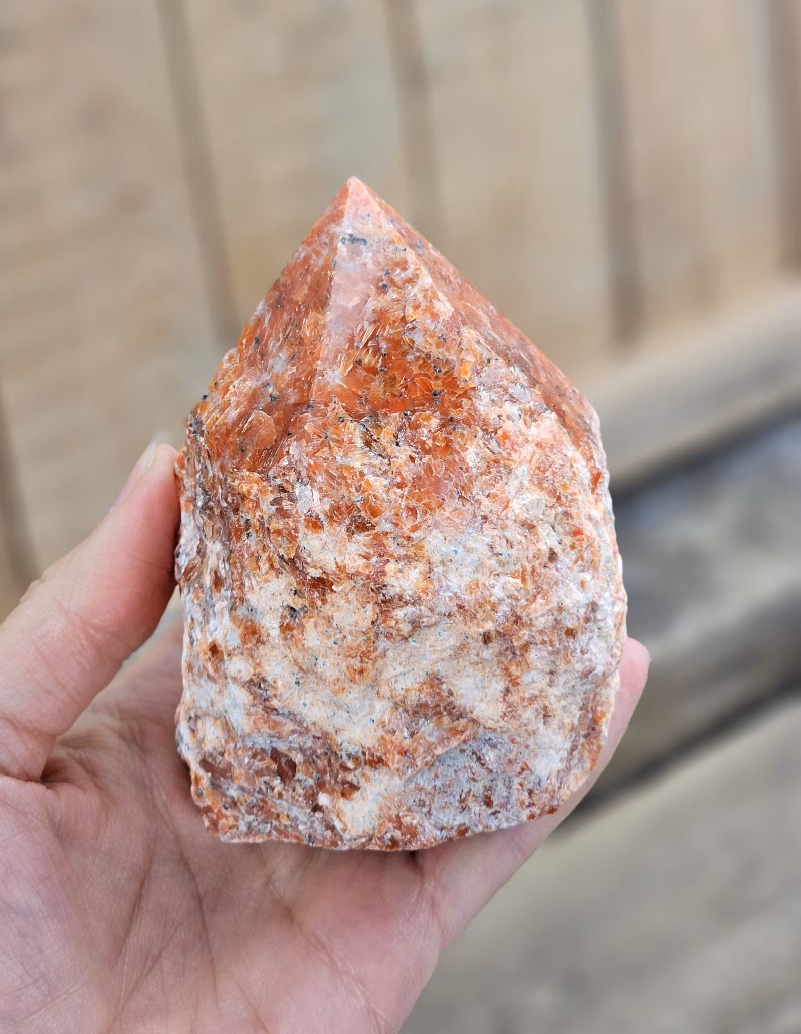 Stående spets, Orange Kalcit (Orkidé Kalcit)