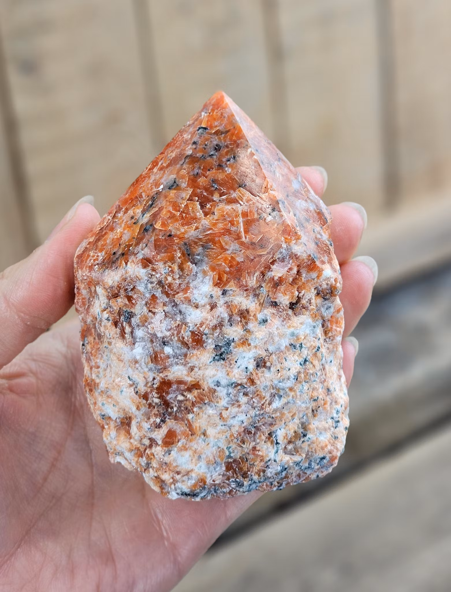 Stående spets, Orange Kalcit (Orkidé Kalcit)