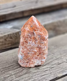 Stående spets, Orange Kalcit (Orkidé Kalcit) #8 (nagg finns)