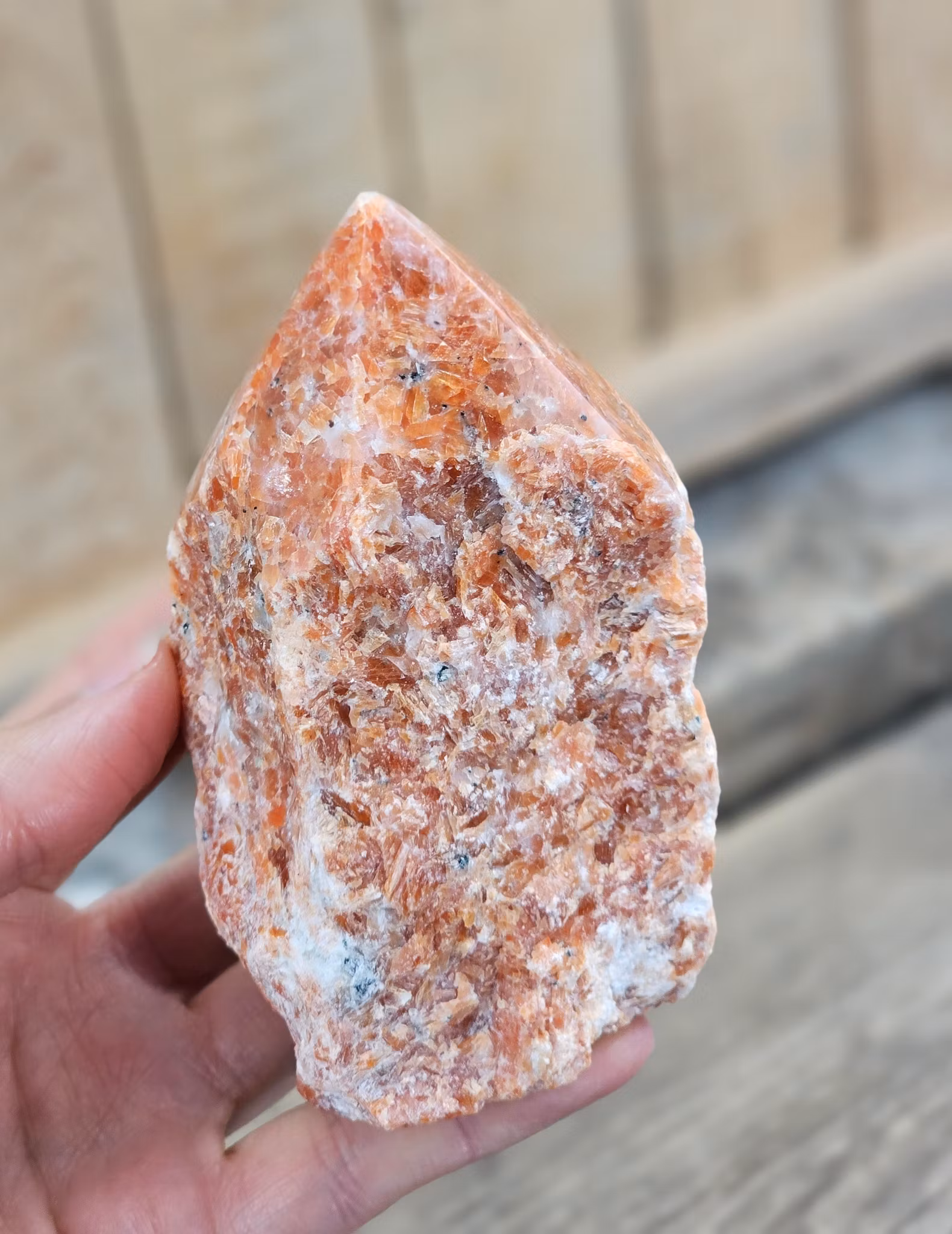 Stående spets, Orange Kalcit (Orkidé Kalcit)