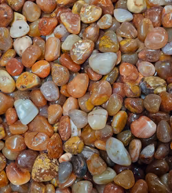 Naturlig Agat/Karneol, trumlad -60% fynd B-kvalité (se bild!)