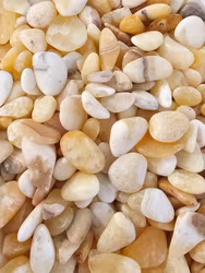 Gul Kalcit, små trumlade -60% fynd B-kvalité/ ev nagg