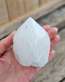 Stående spets, Bergkristall (mjölkig) #7