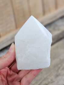 Stående spets, Bergkristall (mjölkig) #8