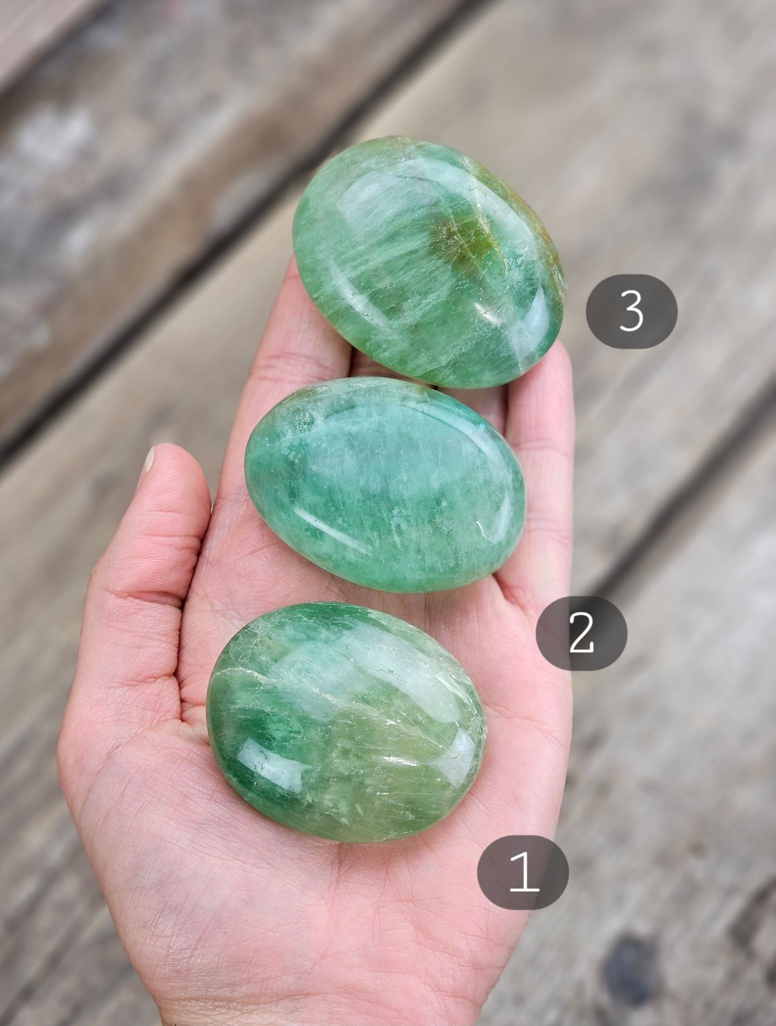 Grön Fluorit, touchstone