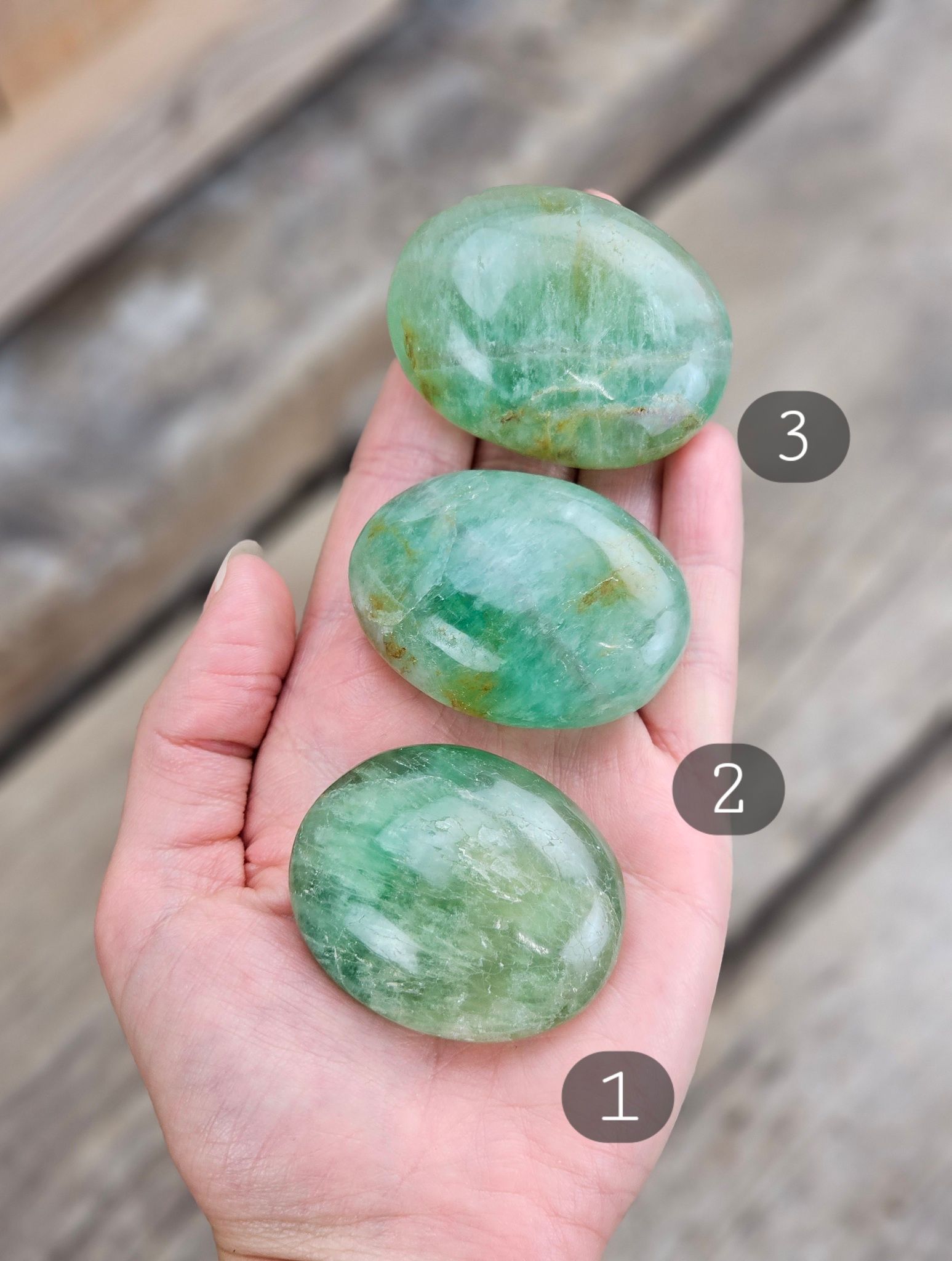 Grön Fluorit, touchstone