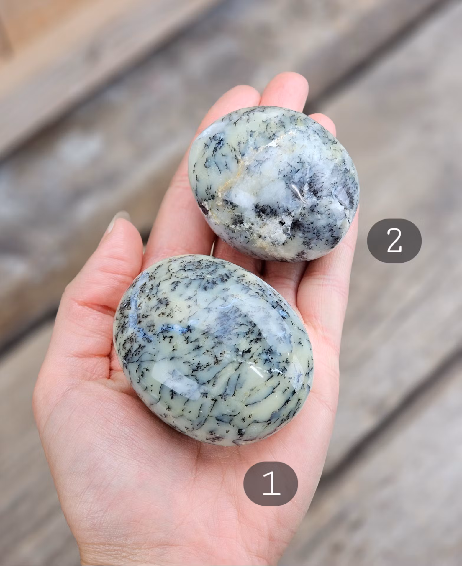 Dendrit Opal, stor touchstone