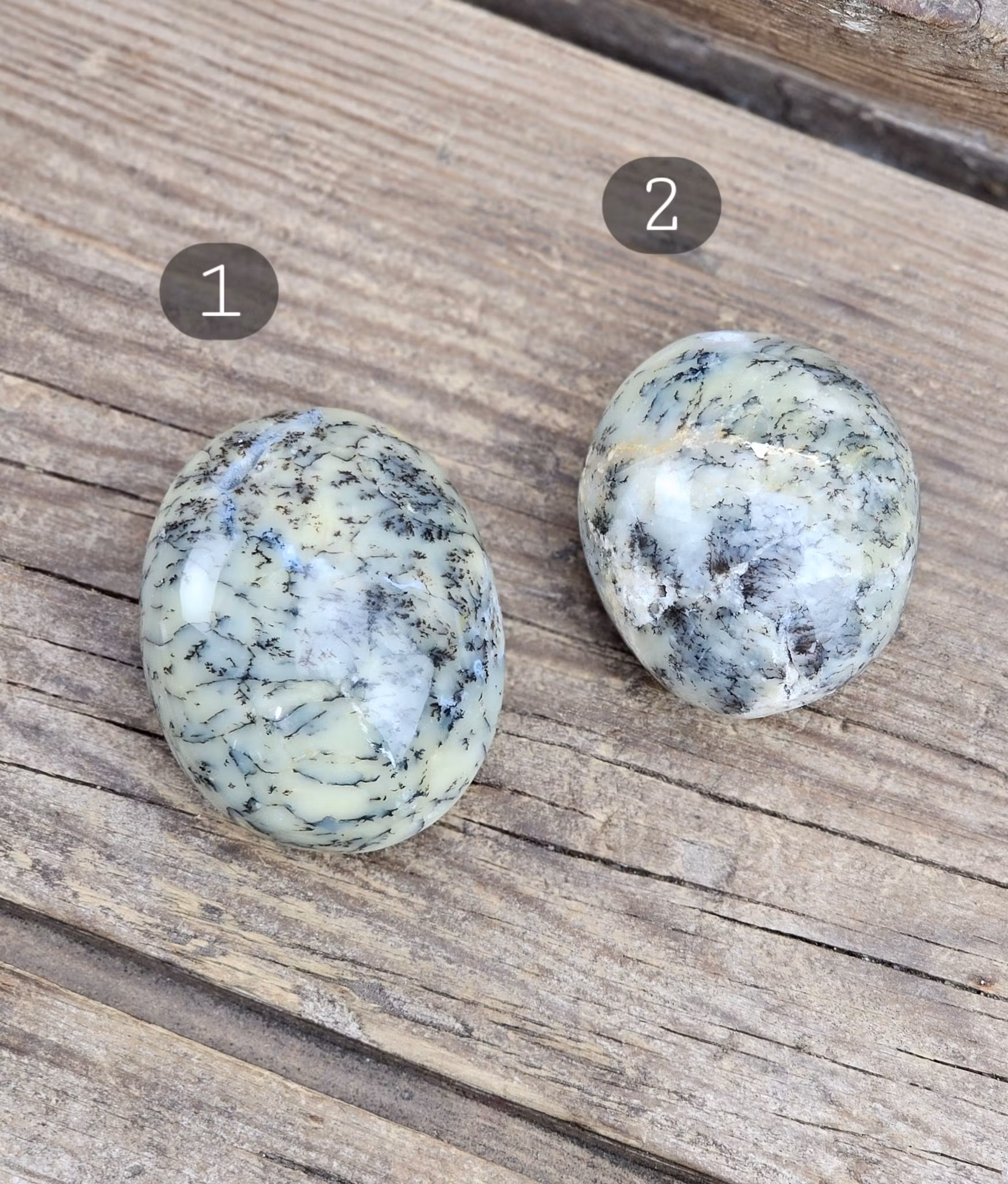 Dendrit Opal, stor touchstone