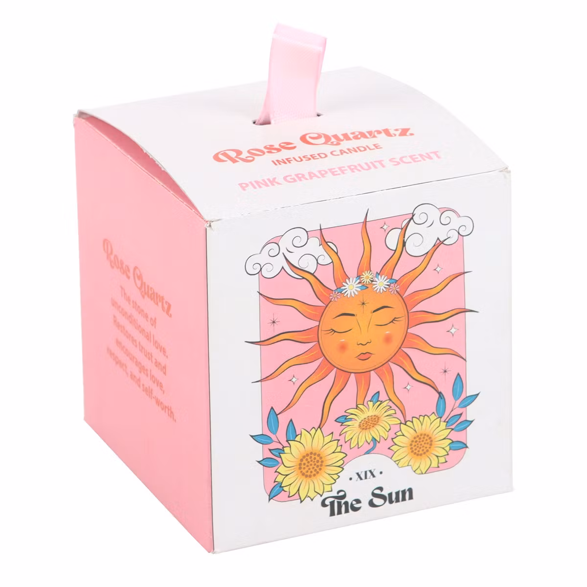 The Sun - Grapefruit, doftljus med Rosenkvarts 25h