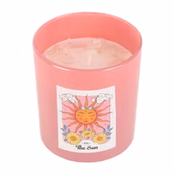 The Sun - Grapefruit (Grapefrukt) doftljus med Rosenkvarts - 25 h