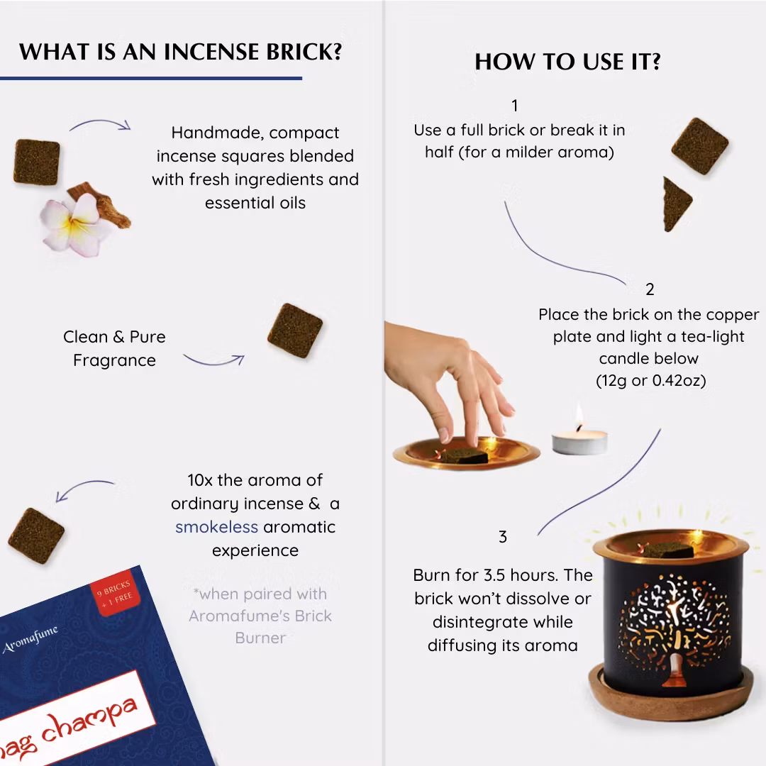 Aromafume - Nag Champa, rökelsebrickor