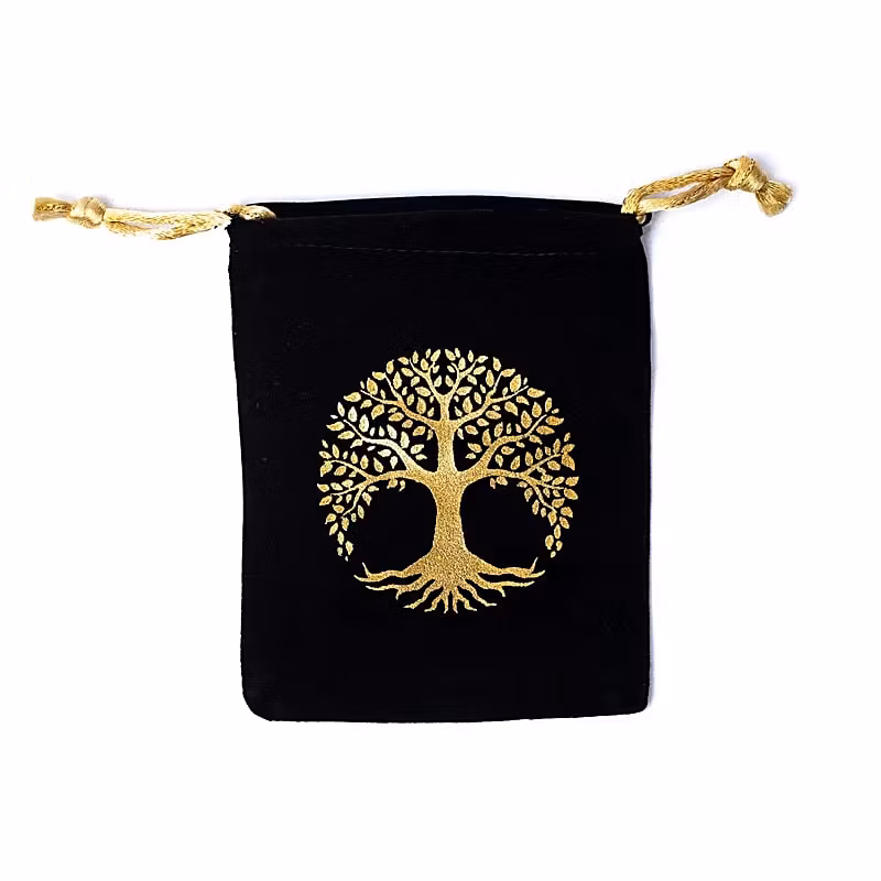 Förvaringspåse, Tree of life svart liten