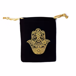 Förvaringspåse, Hamsa Hand svart liten