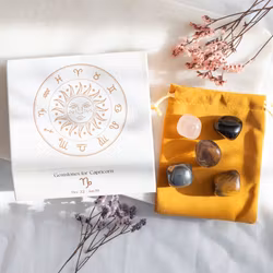 Stjärntecken Stenbocken (Capricorn), kristallkit - 5 stenar