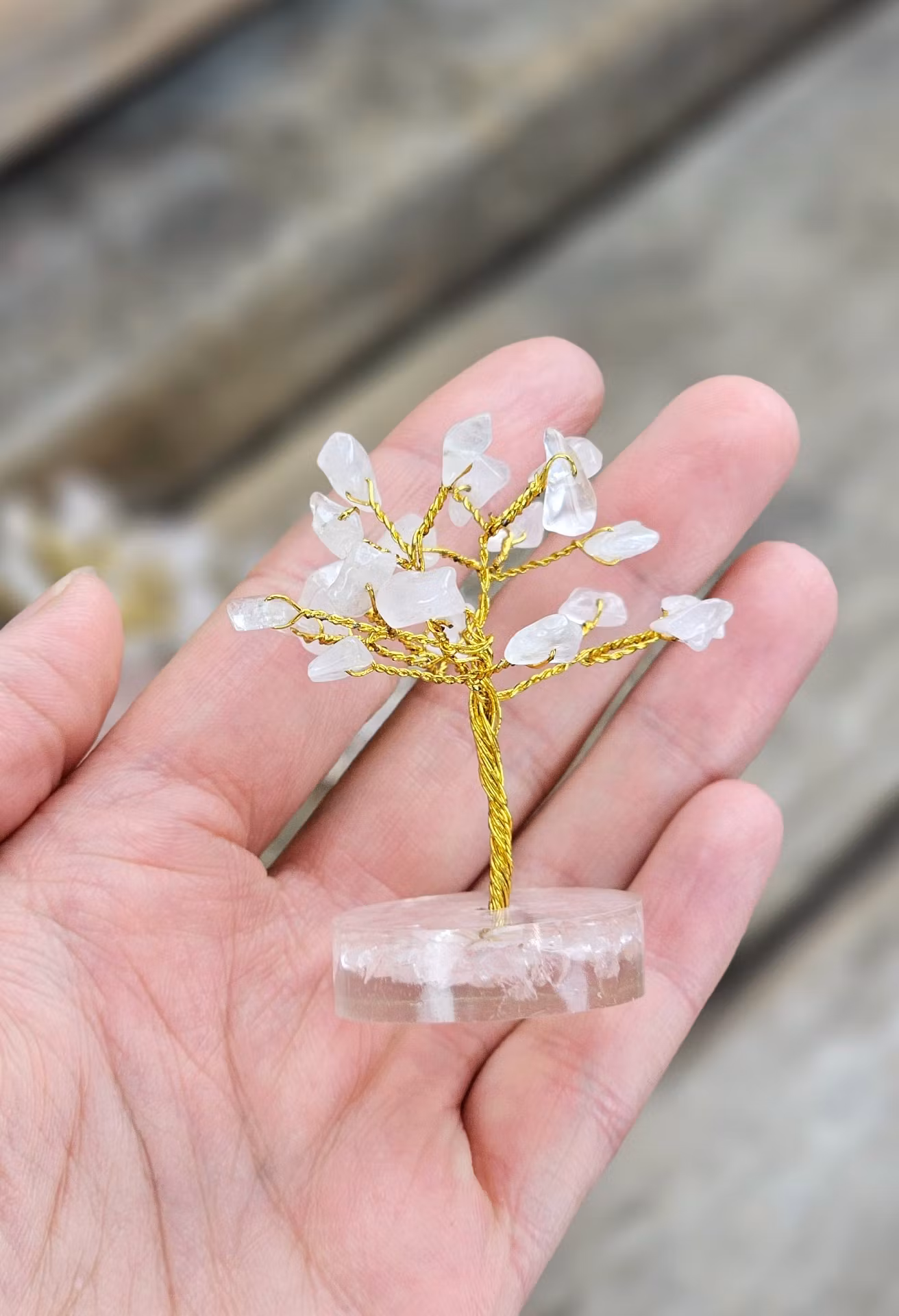 Kristallträd i Rosenkvarts, liten