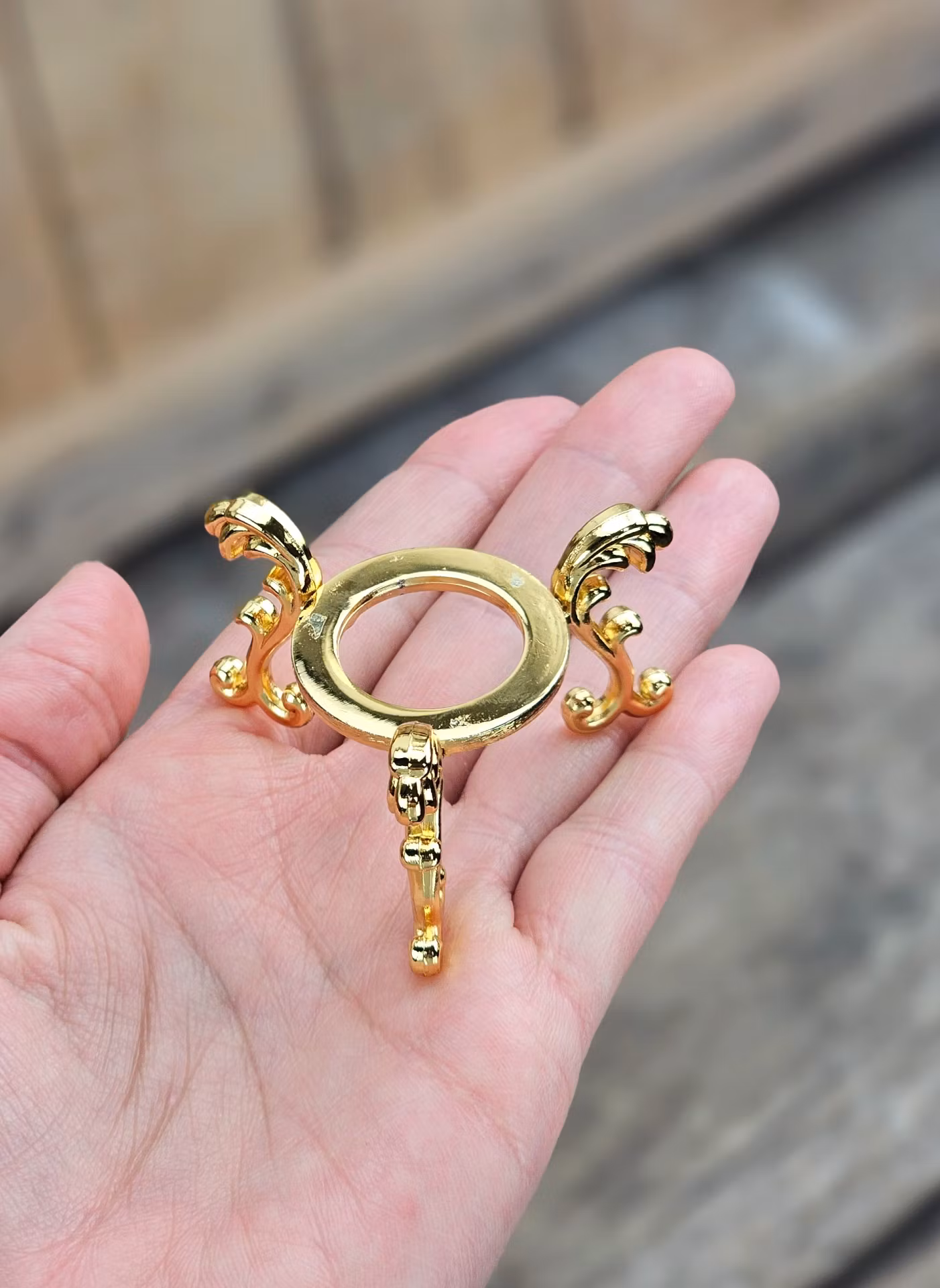 Klotställ elegant, guld liten
