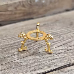 Klotställ elegant, guld liten