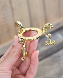 Klotställ elegant, guld stor