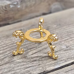 Klotställ elegant, guld stor