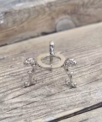 Klotställ elegant, silver liten