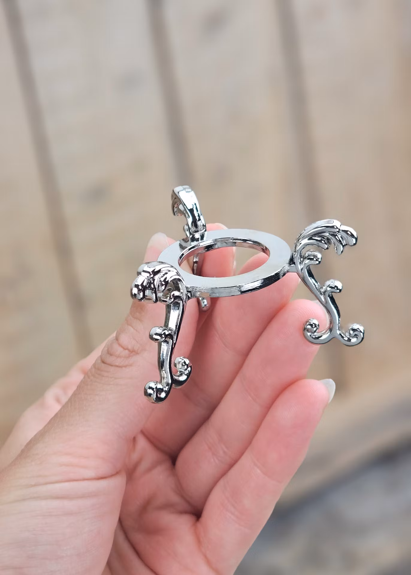 Klotställ elegant, silver liten