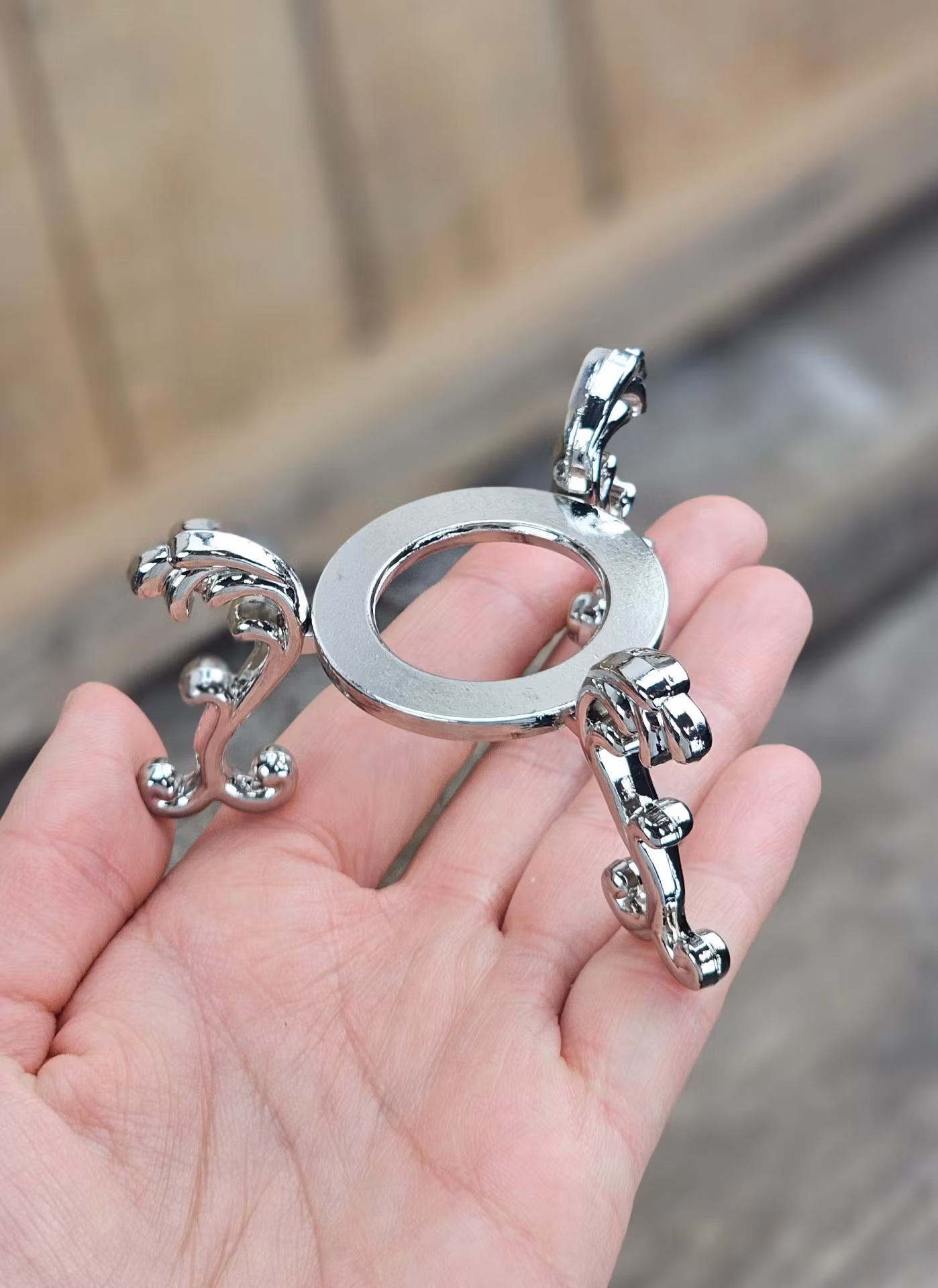 Klotställ elegant, silver stor