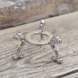 Klotställ elegant, silver stor
