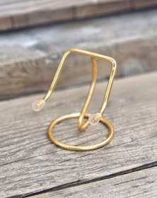 Metallställning för kristaller/fossiler, guld