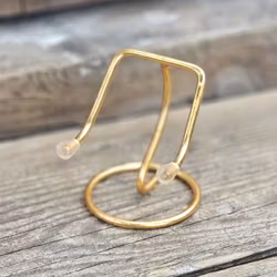 Metallställning för kristaller/fossiler, guld