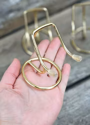Metallställning för kristaller/fossiler, guld
