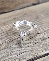 Klotställ, silver stor
