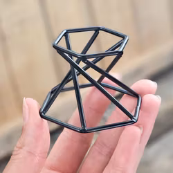 Klotställ, svart metall spiral