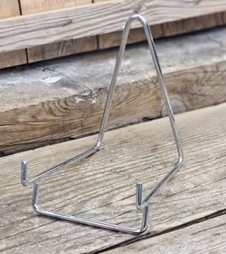 Metallställning för kristaller/fossiler, mellan silver