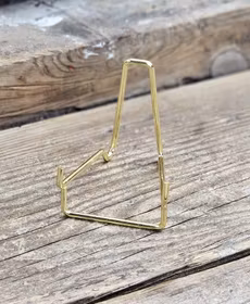 Metallställning för kristaller/fossiler, liten guld