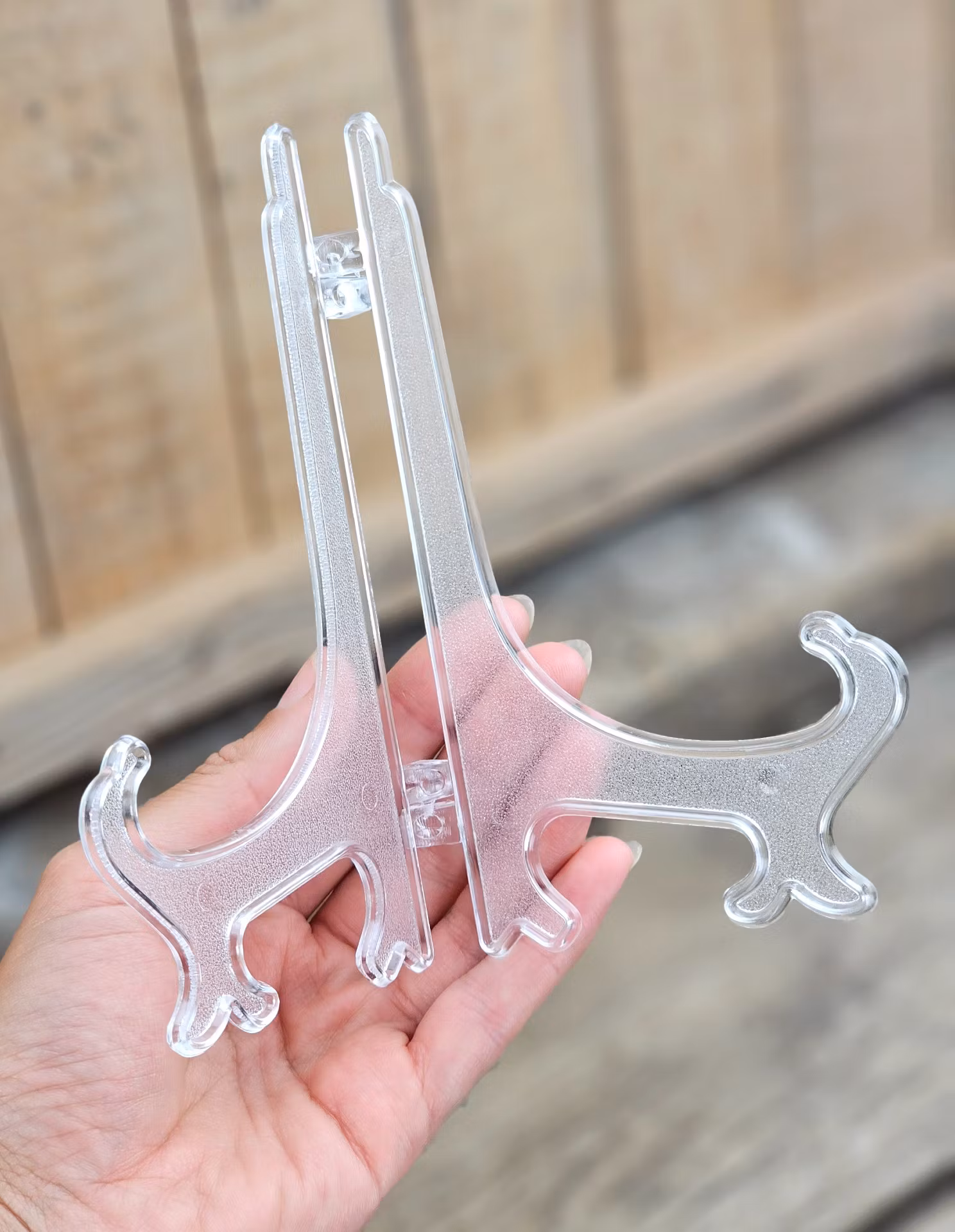 Plastställ transparent, stor