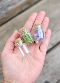 Glasflaska med kork, mini